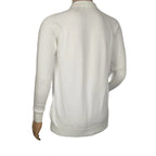 Men's Sweater Knit By BRANGO Turkey Polo Neck Cotton Blend 21228 White