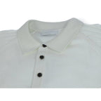 Men's Sweater Knit By BRANGO Turkey Polo Neck Cotton Blend 21228 White