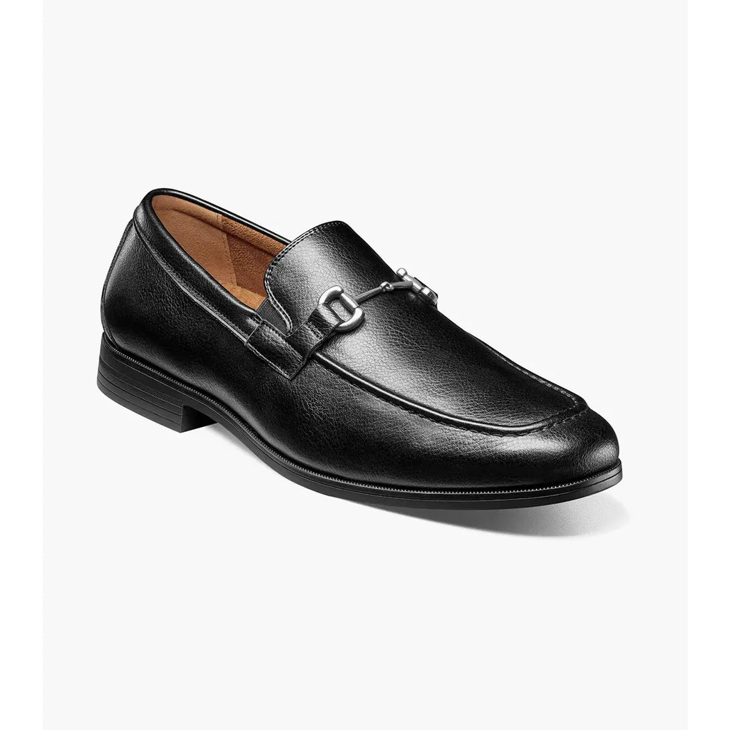 Stacy Adams Richmont Moc Toe Bit Slip On Shoes Black Tumbled 21567-007
