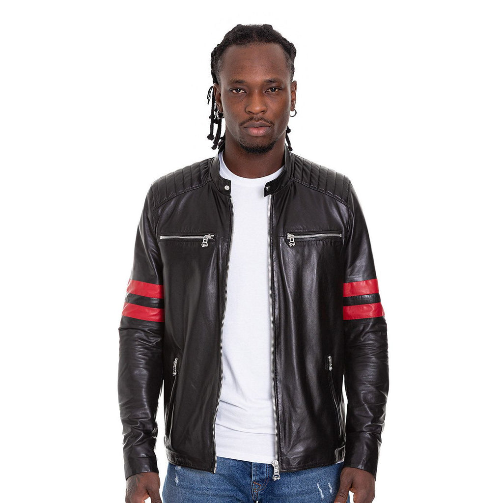 Vinci The Urban Black Leather Men Jacket