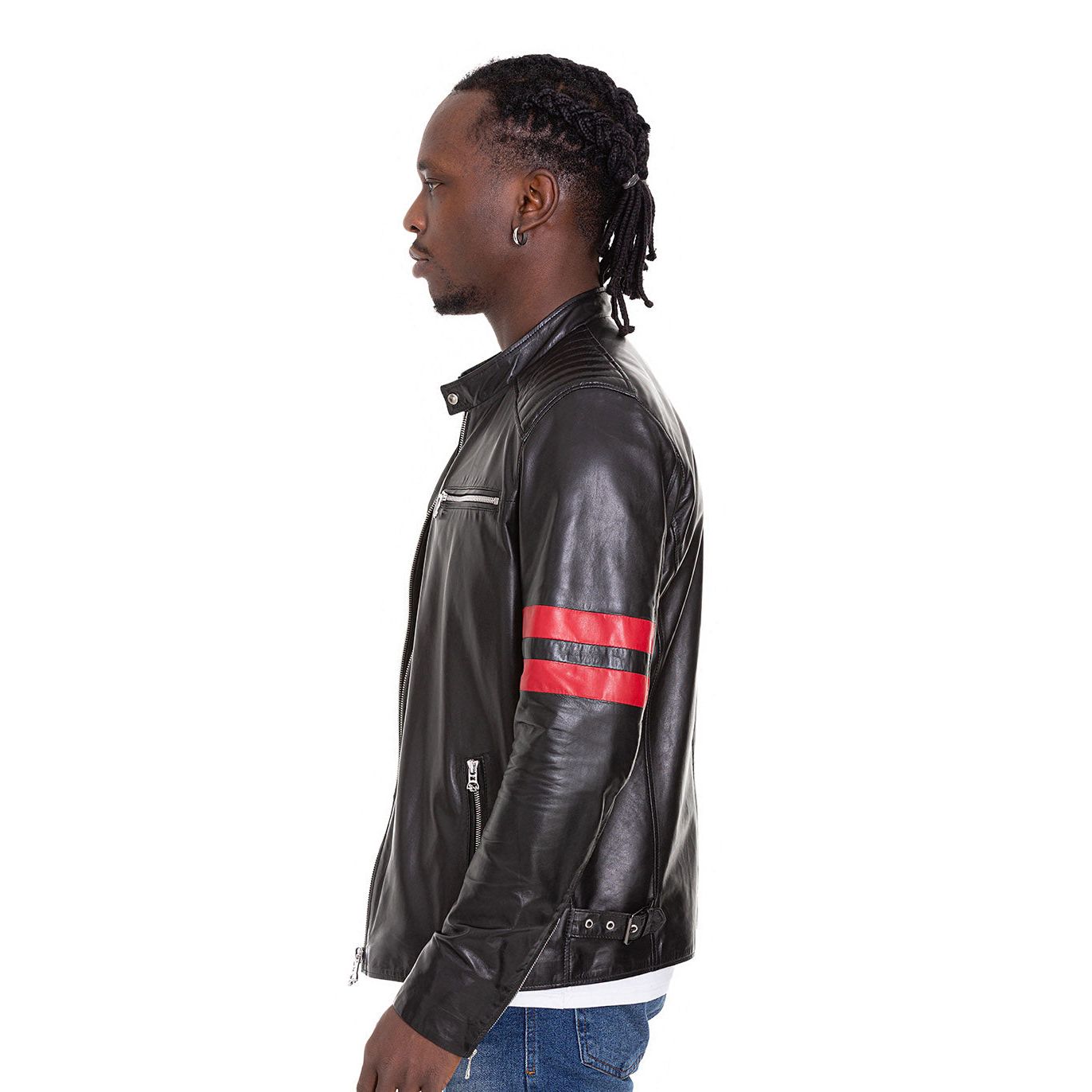 Vinci The Urban Black Leather Men Jacket