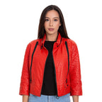 The Comly  Pomegranate Flower  Ostrich Leather Women Jacket