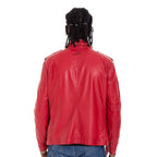 The Ravine Red Leather Men Jacket