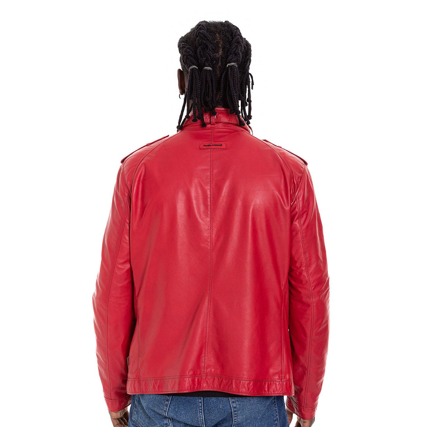 The Ravine Red Leather Men Jacket