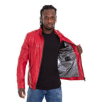 The Ravine Red Leather Men Jacket