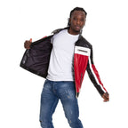Vinci The Martos Black & Red Leather Men Jacket