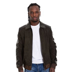 Vinci The Albendin Green Leather Men  Jacket