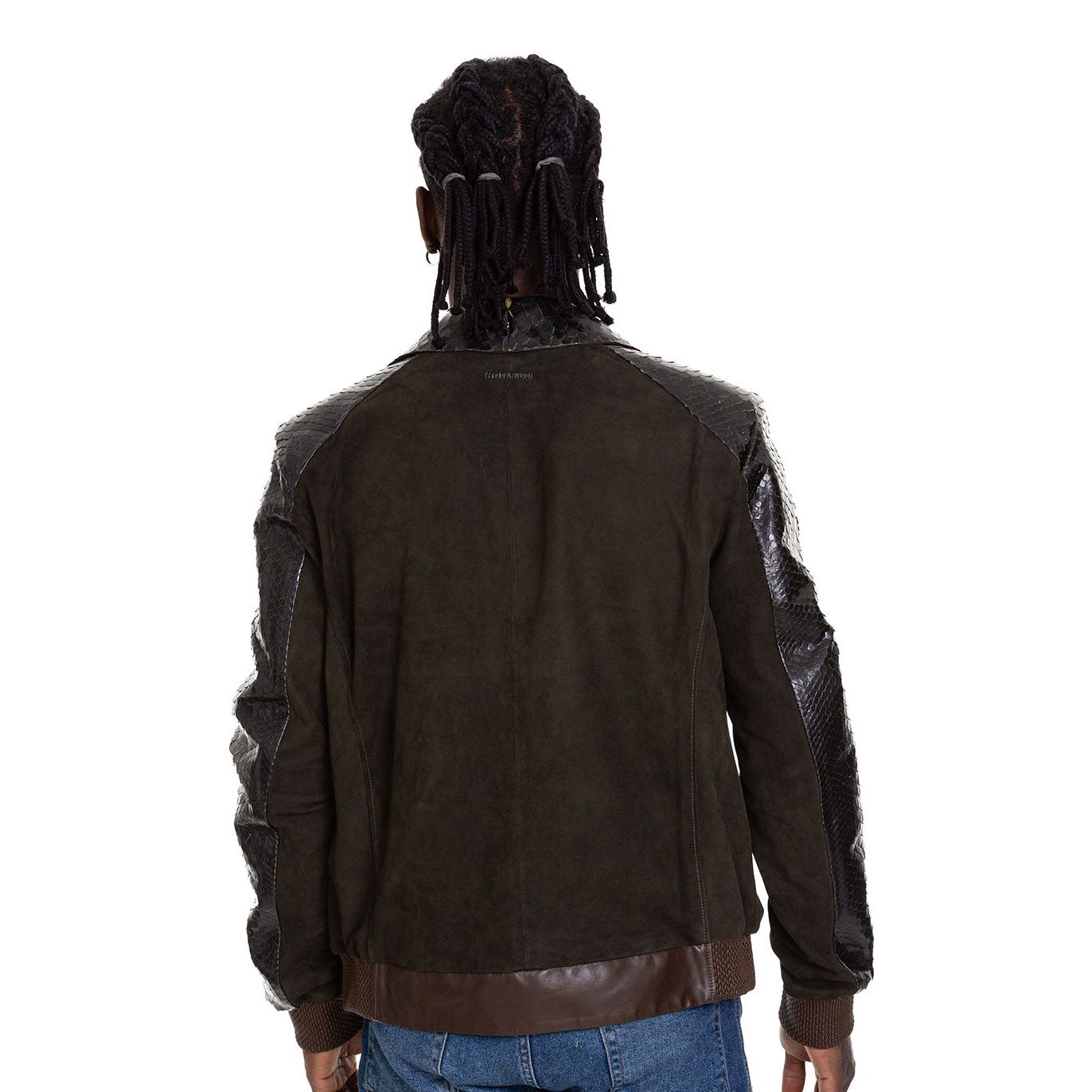 Vinci The Albendin Green Leather Men  Jacket
