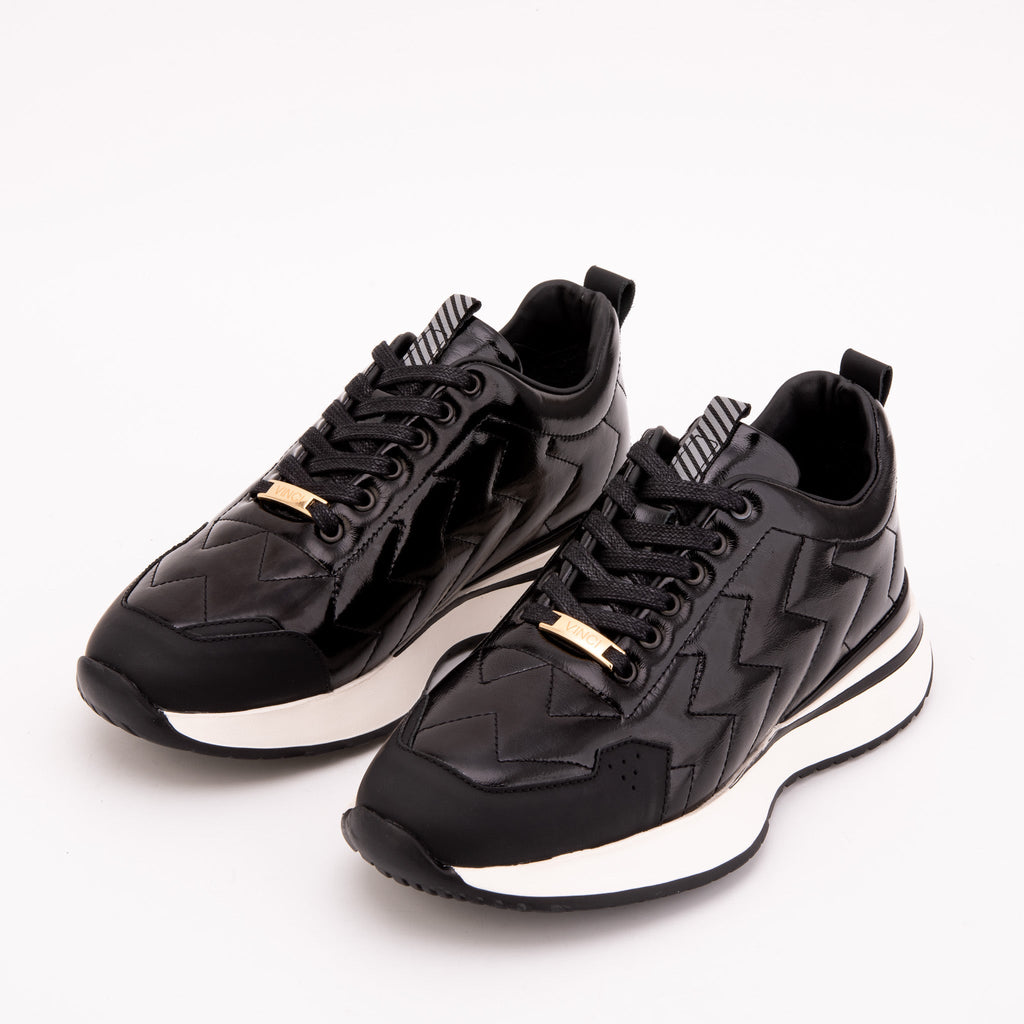 Vinci The Veneto Black Leather Men Sneaker