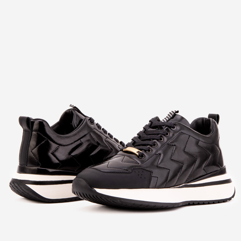 Vinci The Veneto Black Leather Men Sneaker