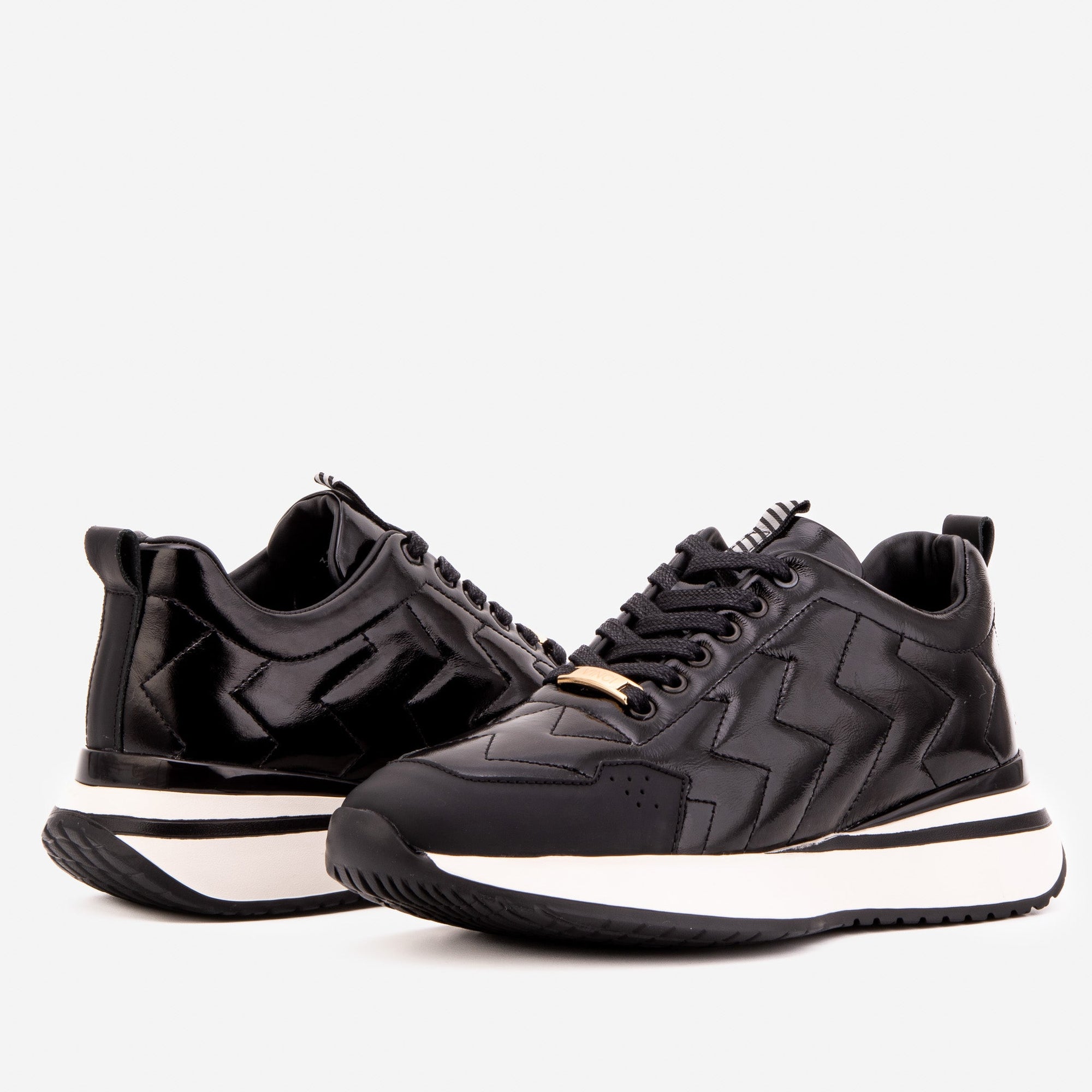 Vinci The Veneto Black Leather Men Sneaker