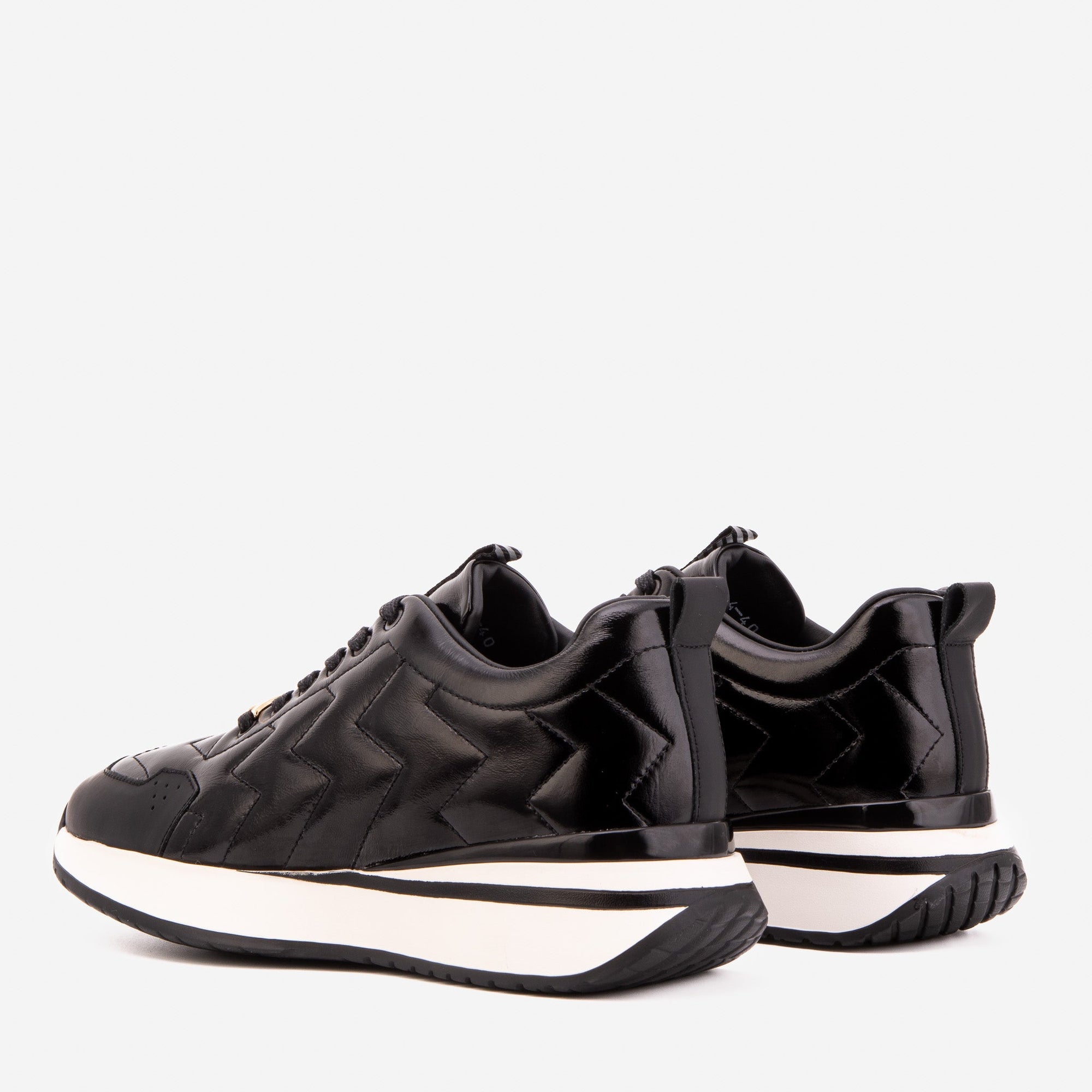 Vinci The Veneto Black Leather Men Sneaker