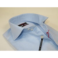 Men's Axxess Turkey Shirt 100% Egyptian Cotton High Collar 224-02 Blue Pique