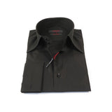 Men's Axxess Turkey Shirt 100% Cotton Long Collar 224-06 French Cuffs Black