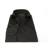 Men Dress Shirts AXXESS Turkey 100% Soft Egyptian Cotton 224-07 Solid Black