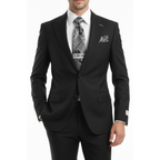Men's Levent Serez Turkish Suit Super 160's Italian Wool 22511 Jet  Black