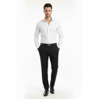 Men's Levent Serez Turkish Suit Super 160's Italian Wool 22511 Jet  Black