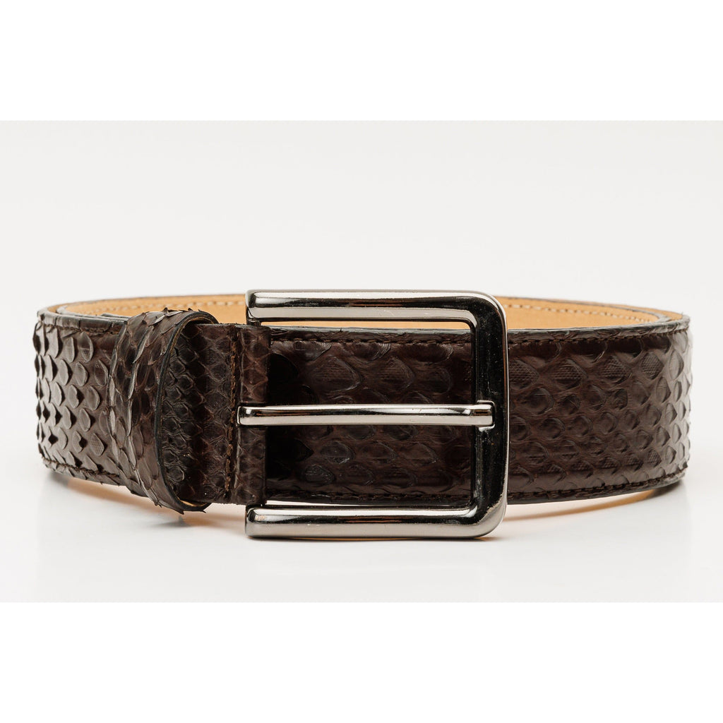 The Boss Brown Snake Leather Belt