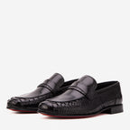 The Aurelio Black Snake & Baby Buffalo Leather Penny Loafer