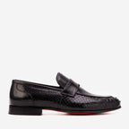 The Aurelio Black Snake & Baby Buffalo Leather Penny Loafer