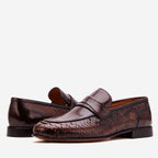 The Aurelio Snake & Baby Buffalo Leather Penny Loafer