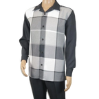 Men's MONTIQUE Two Piece Set Walking Leisure Suit 2370 Gray Plaid