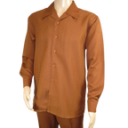 Men's MONTIQUE Two Piece Set Walking Leisure Suit 2372 Cognac Tone on Tone