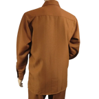 Men's MONTIQUE Two Piece Set Walking Leisure Suit 2372 Cognac Tone on Tone