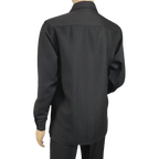 Men's MONTIQUE Two Piece Set Walking Leisure Suit 2372 Black Tone on Tone
