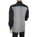 Men's MONTIQUE 2 PC Set Walking Leisure Suit 2390 Black White Hounds tooth