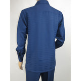 Men's MONTIQUE Two Piece Set Walking Leisure Suit Long Sleeves 1641 Navy Blue