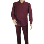 Men's MONTIQUE Two Piece Set Walking Leisure Suit 2391 Wine Tone on Tone