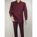 Men's MONTIQUE Two Piece Set Walking Leisure Suit 2391 Wine Tone on Tone