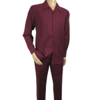 Men's MONTIQUE Two Piece Set Walking Leisure Suit 2391 Wine Tone on Tone