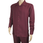 Men's MONTIQUE Two Piece Set Walking Leisure Suit 2391 Wine Tone on Tone