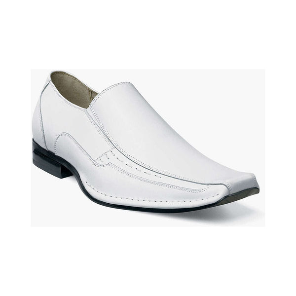 Stacy Adams Templin Bike Toe Loafer Shoes White  24507-100
