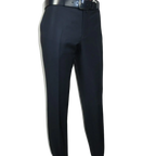 Men's MONO Turkey Slacks 100% Wool Plain Front Regular Fit 2501-02 Navy Blue