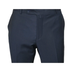Men's MONO Turkey Slacks 100% Wool Plain Front Regular Fit 2501-02 Navy Blue