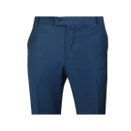 Men's MONO Turkey Slacks 100% Wool Plain Front Regular Fit 2501-05 French Blue