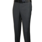 Men's MONO Turkey Slacks 100% Wool Plain Front Regular Fit 2501-06 Charcoal Gray