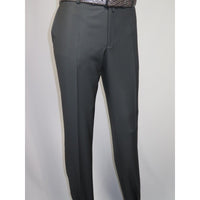 Men's MONO Turkey Slacks 100% Wool Plain Front Regular Fit 2501-06 Charcoal Gray