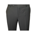 Men's MONO Turkey Slacks 100% Wool Plain Front Regular Fit 2501-06 Charcoal Gray