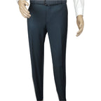 Men's MONO Turkey Slacks 100% Wool Plain Front Regular Fit 2501-17 D. Teal