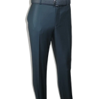 Men's MONO Turkey Slacks 100% Wool Plain Front Regular Fit 2501-17 D. Teal