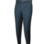 Men's MONO Turkey Slacks 100% Wool Plain Front Regular Fit 2501-17 D. Teal