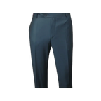 Men's MONO Turkey Slacks 100% Wool Plain Front Regular Fit 2501-17 D. Teal