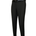 Men's MONO Turkey Slacks 100% Wool Plain Front Slim Fit 2502-01 Black