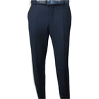 Men's MONO Turkey Slacks 100% Wool Plain Front Slim Fit 2502-02 Navy Blue