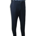 Men's MONO Turkey Slacks 100% Wool Plain Front Slim Fit 2502-02 Navy Blue