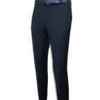 Men's MONO Turkey Slacks 100% Wool Plain Front Slim Fit 2502-02 Navy Blue